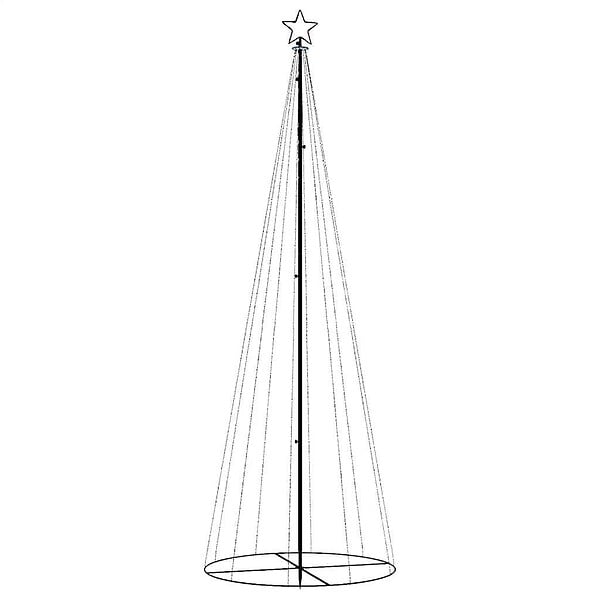 VIDAXL - vidaXL Arbre de Noël cône 310 LED Blanc chaud 100x300 cm - large