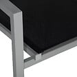 HAPPY GARDEN - Lot de 6 chaises en aluminium gris - textilène noir - vignette