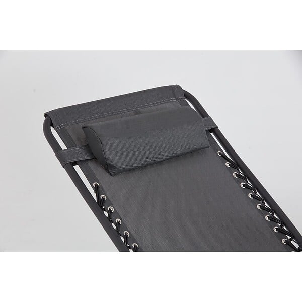 CONCEPT USINE - Transat inclinable noir et gris foncé MANIHI - large