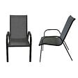HAPPY GARDEN - Lot de 4 chaises MARBELLA en textilène gris - aluminium gris anthracite - vignette