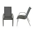 HAPPY GARDEN - Lot de 6 chaises MARBELLA en textilène gris - aluminium gris - vignette