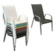 HAPPY GARDEN - Lot de 6 chaises MARBELLA en textilène gris - aluminium gris - vignette