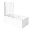 VILLEROY ET BOCH - Baignoire droite Architectura 150 x 70 cm Blanc + Pare bain gauche AURYS Raywall Noir mat - vignette