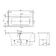 VILLEROY ET BOCH - Baignoire droite Architectura 150 x 70 cm Blanc + Pare bain gauche AURYS Raywall Noir mat - vignette