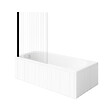 VILLEROY ET BOCH - Baignoire droite O.novo 170 x 75 cm Blanc + Pare Bain gauche AURYS Raywall noir mat - vignette