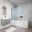 VILLEROY ET BOCH - Baignoire droite O.novo 170 x 75 cm Blanc + Pare Bain gauche AURYS Raywall noir mat - vignette