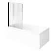 VILLEROY ET BOCH - Baignoire droite Architectura acrylique 170 x 70 cm  + Pare bain gauche AURYS Raywall Noir mat - vignette