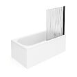VILLEROY ET BOCH - Baignoire droite  Oberon quaryl 180 x 80 cm  + Pare bain droite AURYS Raywall Noir mat - vignette