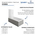 DURAVIT - Baignoire droite 160 X 70 Starck + Pare bain AURYS Raywall noir mat version gauche - vignette
