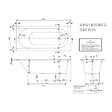 VILLEROY ET BOCH - Baignoire droite  Oberon quaryl 180 x 80 cm  + Pare bain gauche AURYS Raywall Noir mat - vignette