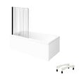 VILLEROY ET BOCH - Baignoire droite Architectura avec pieds acrylique 140 x 70 cm  + Pare bain gauche AURYS Raywall Noir mat - vignette