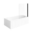 VILLEROY ET BOCH - Baignoire droite O.Novo 170 x 70 cm Blanc + Pare bain droite AURYS Raywall noir mat - vignette