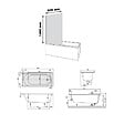 VILLEROY ET BOCH - Baignoire droite O.Novo 170 x 70 cm Blanc + Pare bain droite AURYS Raywall noir mat - vignette