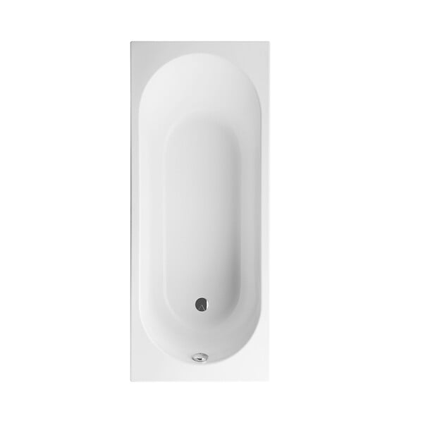 VILLEROY ET BOCH - Baignoire droite O.Novo 170 x 70 cm Blanc + Pare Bain gauche AURYS Raywall noir mat - large