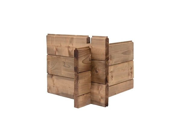 ALTANKA - Abri de jardin en bois - 9m2 - 3x3m - Traité - Ep. 28mm - Couleur: marron - DOM676 - large