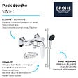 GROHE - Pack douche mécanique Swift 2023 avec ensemble de douhe Vitalio Comfort 110 et panier porte-savon - vignette