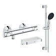 GROHE - Mitigeur douche thermostatique Precision Flow + Ensemble de douche Start 2 jets avec barre + Panier douche - vignette