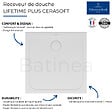 VILLEROY ET BOCH - Receveur de douche antidérapant 80 x 80  Lifetime Plus Cerasoft céramique blanc + Bonde blanc - vignette