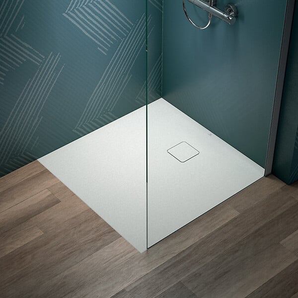 IDEAL STANDARD - Receveur de douche antidérapant Ultra Flat Evo recoupable avec bonde longueur 90 x 90 - large