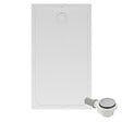 VILLEROY ET BOCH - Receveur de douche antidérapant 140 x 80  Lifetime Plus Cerasoft céramique blanc + Bonde chromé brossé - vignette