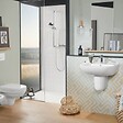 VILLEROY ET BOCH - Receveur de douche antidérapant 100 x 80  Lifetime Plus céramique blanc + Bonde blanc - vignette