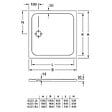 VILLEROY ET BOCH - Receveur de douche antidérapant 100 x 100  Lifetime Plus céramique blanc + Bonde blanc - vignette