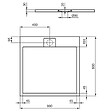 IDEAL STANDARD - Receveur de douche antidérapant Ultra Flat S I.Life recoupable avec bonde longueur 90 x 90 - vignette
