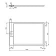 IDEAL STANDARD - Receveur de douche antidérapant Ultra Flat S I.Life recoupable avec bonde largeur 140 x 90 - vignette