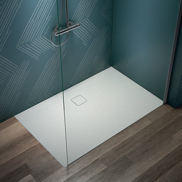 IDEAL STANDARD - Receveur de douche antidérapant Ultra Flat Evo recoupable avec bonde longueur 140 x 90 - large
