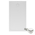 VILLEROY ET BOCH - Receveur de douche antidérapant 140 x 80  Lifetime Plus céramique blanc + Bonde blanc - vignette