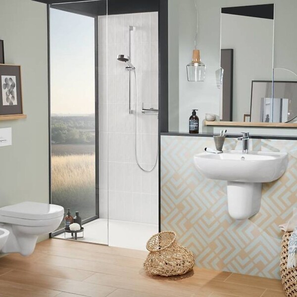 VILLEROY ET BOCH - Receveur de douche antidérapant 120 x 90  Lifetime Plus céramique blanc + Bonde blanc - large