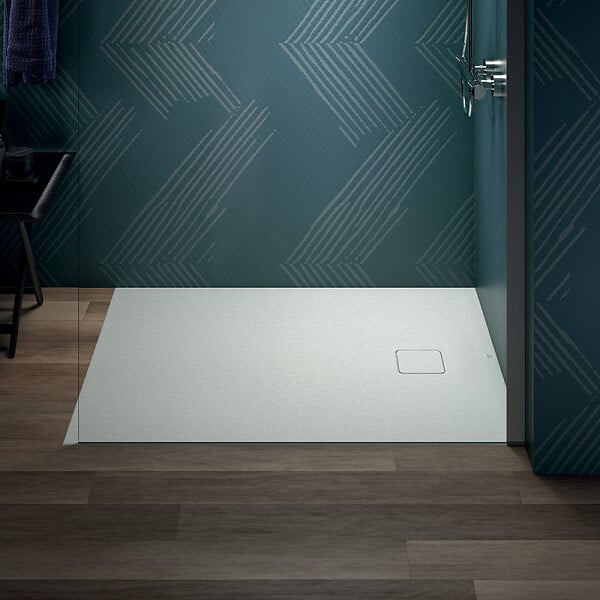 IDEAL STANDARD - Receveur de douche antidérapant Ultra Flat Evo recoupable avec bonde largeur 120 x 80 - large