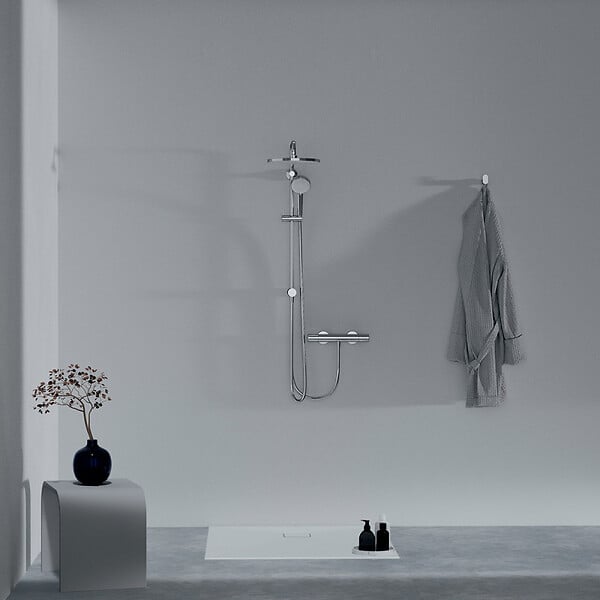 IDEAL STANDARD - Receveur de douche antidérapant Ultra Flat Evo recoupable avec bonde largeur 120 x 80 - large