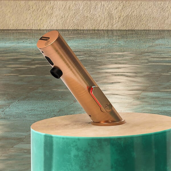 PRESTO - Mitigeur infrarouge sur plage avec RA pour lavabo Linea cuivre brossé - large
