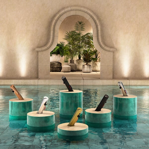 PRESTO - Mitigeur infrarouge sur plage avec RA pour lavabo Linea cuivre brossé - large
