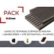 MCCOVER - PACK 1 m² lame de terrasse composite Maxima - Gris anthracite, L : 360 cm, l : 14 cm, E : 22mm - vignette