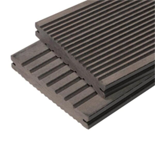 MCCOVER - PACK 1 m² lame de terrasse composite Maxima - Gris anthracite, L : 360 cm, l : 14 cm, E : 22mm - large