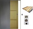 GD MENUISERIES - Porte Coulissante Ayous 3 Panneaux H204 x L83 cm, Galandage, kit finition (coquille et tire doigt) - vignette