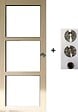 GD MENUISERIES - Porte Coulissante Ayous Vitrage transparent H204 x L83 cm, Galandage, kit finition (coquille et tire doigt) - vignette