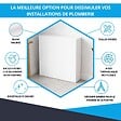 ATOLE - Cache nourrice plomberie ATOLE en acier Blanc - Largeur fixe - Taille 3 - vignette