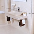 NATUREL - Naturel 1 x support porte serviette en inox, pour plan vasque Dolce 45 cm CONSOLE (KONZOLEH) - vignette