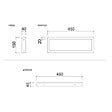 NATUREL - Naturel 1 x support porte serviette en inox, pour plan vasque Dolce 45 cm CONSOLE (KONZOLEH) - vignette