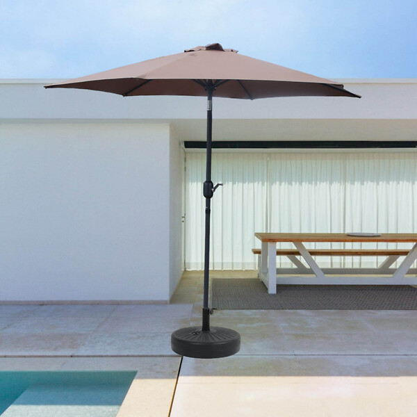 CONCEPT USINE - Parasol  marron  rond 2,5 x 2,5 m COME - large