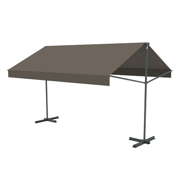 CONCEPT USINE - Store banne double pente manuel 4 x 1,5-1,5 m taupe  ISEO - large
