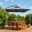 CONCEPT USINE - Parasol  gris déporté carré 3 x 3 m CAPRI - vignette