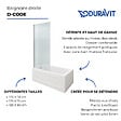 DURAVIT - Baignoire droite 170 X 70 D-Code + Pare bain AURYS Raywall noir mat gauche - vignette