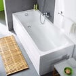 DURAVIT - Baignoire droite 160 X 70 D-Code + Pare bain AURYS Raywall noir mat gauche - vignette