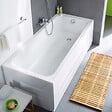 DURAVIT - Baignoire droite D-Code 160 x70 cm + Pare bain droit AURYS Raywall chromé - vignette
