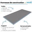 WEDI - Pack 3 panneaux de construction 125 x 60 x 1 cm + colle polymere étanchéité 610 + bande d'armature collante - vignette