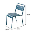 CONCEPT USINE - Lot de 6 chaises en acier bleu BERGAME - vignette